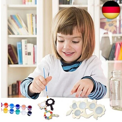 Spiegel Holz Basteln Kindergeburtstag, 16 Stück Prinzessin DIY Holzspiegel - Bild 5 von 7