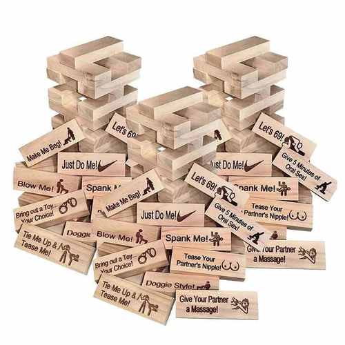 48PCS Super Naughty Block Tower Game - Couple Activities & Date Night Ideas - Picture 11 of 24