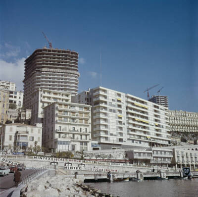 Modern Apartment Buildings In Monte Carlo, Monaco 1968 Old Photo