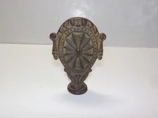 Antique Cobweb Architectural Salvage LAMP Flag FINIAL Cast Iron Art Deco Vtg