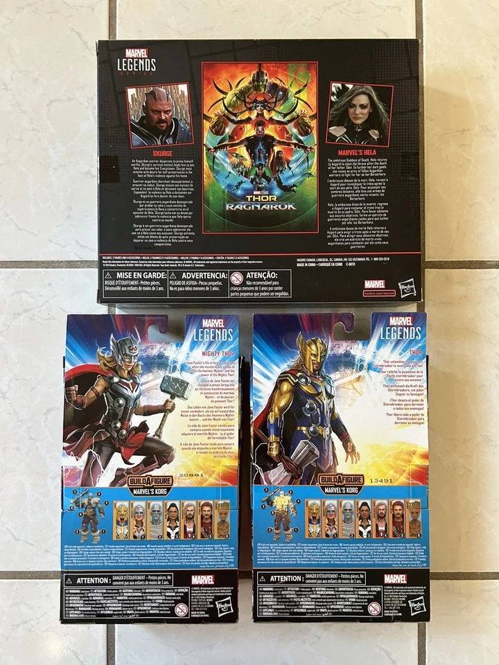 Hasbro Marvel Legends 6” Hela Scourge 2pk Thor Ragnarok Thor y Jane Mighty Thor Foto 2 de 2