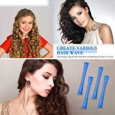 96 Pieces Hair Perm Rods, Cold Wave Rods Plastic Perming Rods Heatless Curler...