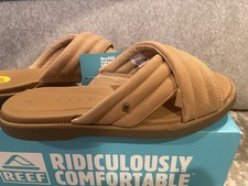 Reef Women  s Lofty Lux X Slide Sandal Natural Size 7