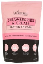 Just Ingredients Protein Powder Strawberries & Cream 2.16 Lb 20 Servings