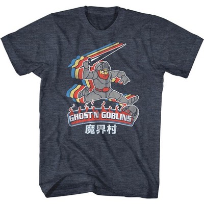 Retro Gaming Graphic Tee Ghost n Goblins Arthur Graveyard Men s T-Shirt