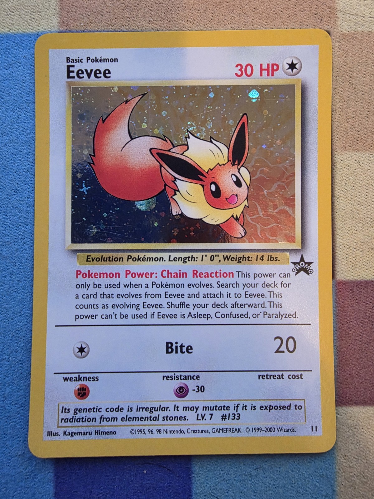 Pokemon TCG EEVEE Promo Black Star # 11 1999 Card WOTC LP