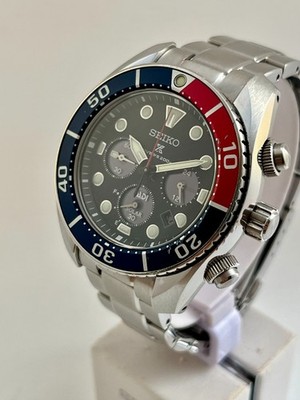 Seiko Prospex PADI SBDL067 Solar Diver's Sumo Chronograph Pepsi Bezel Uhr