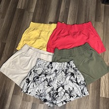 Lot Of 5 Pairs Old Navy Stretch Tech Dry Quick Athletic Shorts Wide Waist Size M