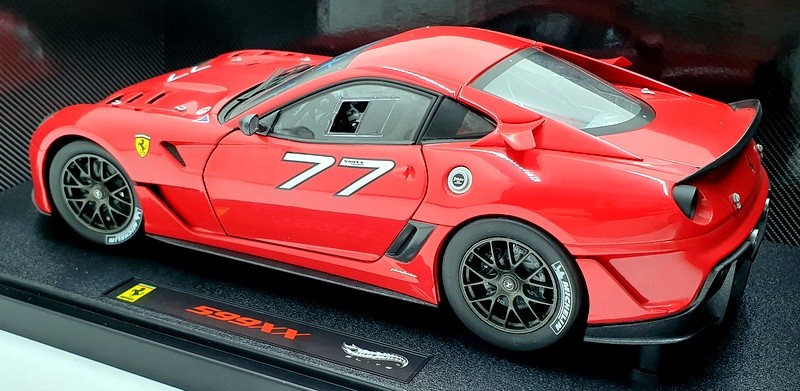 Hot Wheels Elite 1/18 Scale V7438 - Ferrari 599XX #77 - Red | eBay