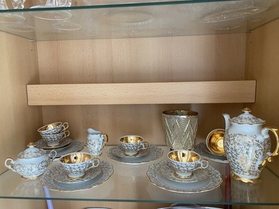 Mokkaservice Dekoration 1960er  Schumann Arzberg Bavaria - 6 Personen Vintage