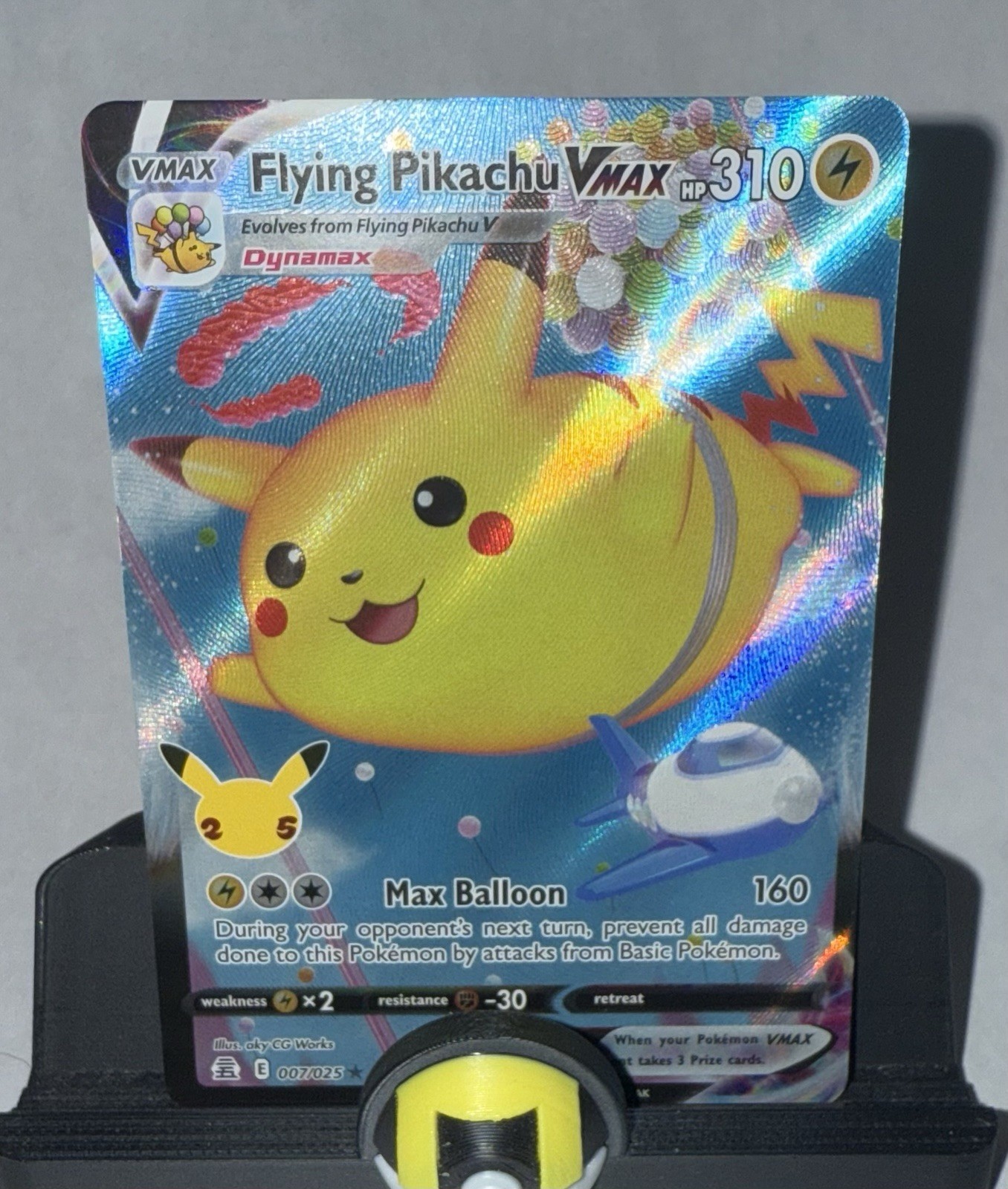 NM - Pokemon TCG - Flying Pikachu VMAX 007/025 Celebrations Holo