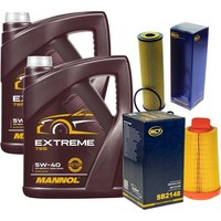 SCT Inspektionspaket 10L Mannol Extreme 5W-40 FüR Mercedes C-Klasse W203 W204