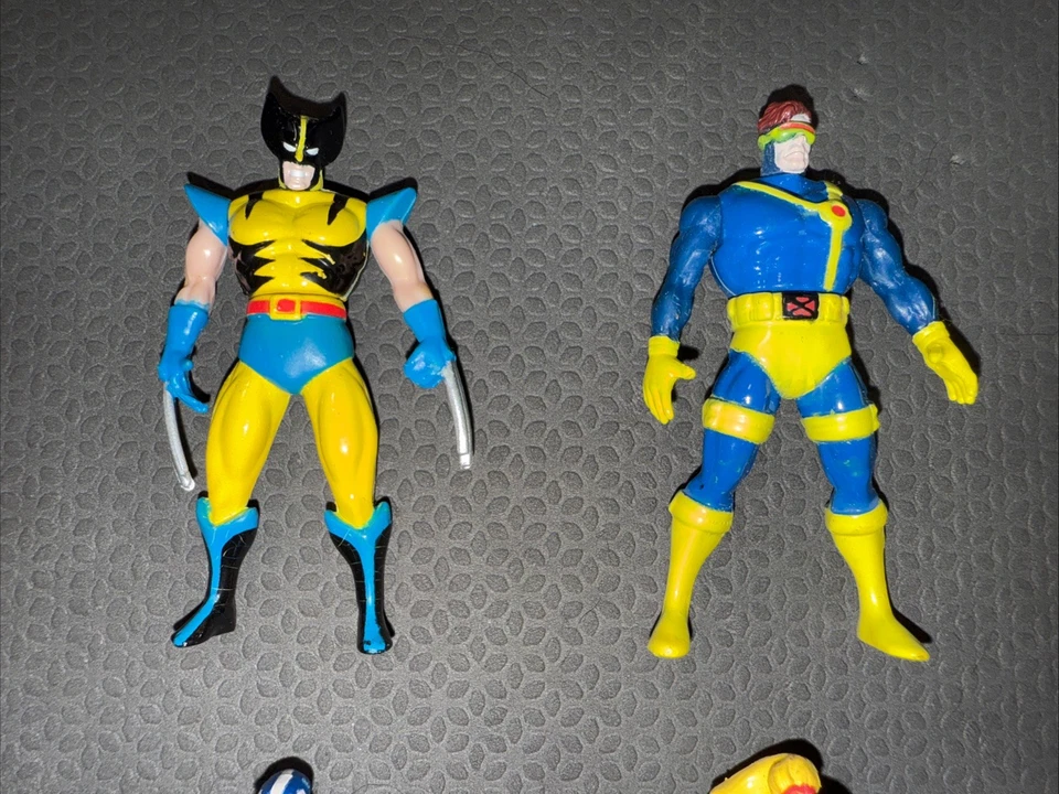 Lote De 8 Figuras De Acción Die Cast Die Cast De Colección 1994 Toy Biz Marvel X-Men Steel Mutant Foto 2 de 4