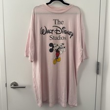 Vintage 1980s Disney The Walt Disney Studios Mickey Mouse T-Shirt One Size Pink