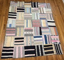 Vintage Hand Finished Patchwork Quilt 68"x82" Full/Double Size 