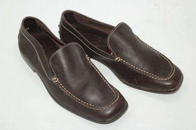 TOD'S men shoes sz 6.5 Europe 39 brown leather S9416