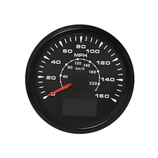  Universal GPS Speedometer Gauge 160MPH 220KM/H Trip 0-160MPH Black+Black