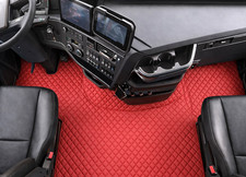 Tapis de sol LKW Volvo FH4 FH5 en cuir rouge pour cabine 2013+