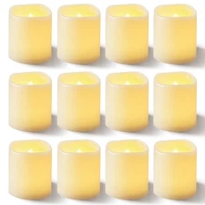 100 Pack Warm White Led Votive Candles Battery Operated Long Lasting Decorative