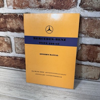 Mercedes Benz 220 SE Adenauer W186 INSTRUCTION manual owners english/Germany Ed.