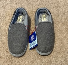 D'luxe by Dearfoams Slipers, Large 9-10 , Gray, New