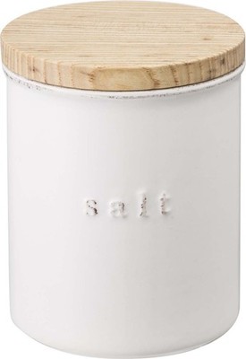 Yamazaki business Storage Container Pottery Canister Tosca Salt White 3427