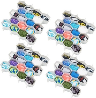 32Pcs Honeycomb Drawer Organizers Adjustable Partition Storage Underwear Socks