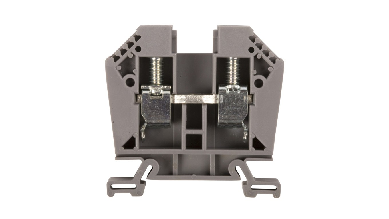 Rail connector 2-wire 16/25 mm² grey Euro 43403
