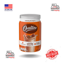 Ovaltine Chocolate Malt Powdered Drink Mix for Hot and Cold Milk Canister 12 oz