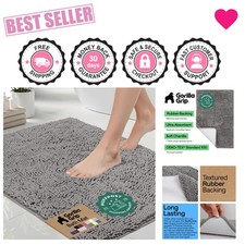 Bath Rug Mat, Thick Soft Absorbent Chenille, Quick Dry Microfiber Mats, Rubbe...