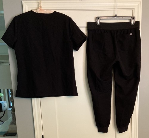 Set/FIGS Damen Gr. M Petite Zamora Jogger Scrub Pants/Catarina Top schwarz - Bild 2 von 4