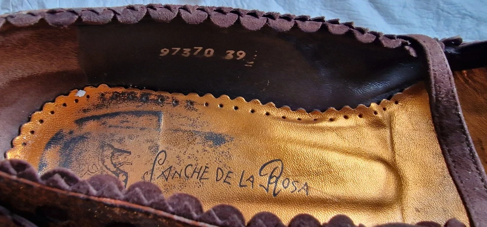 Chaussures Femme Sanche de la rosa en cuir couleur marron mordoré - Photo 3/4