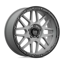 20x9 KMC Wheels KM535 Grenade Off-Road Matte Gray W/ Matte Black Lip Rims (4pcs)