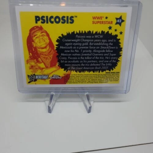 Topps Heritage Chrome 2006 WWE Wrestling Card #42 Psicosis - Image 3 of 3