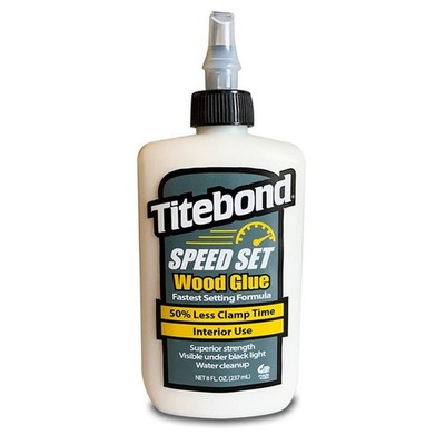 Titebond Speed Set Wood Glue, Fast Time, 15-Minute Clamp, 8 Oz, White 