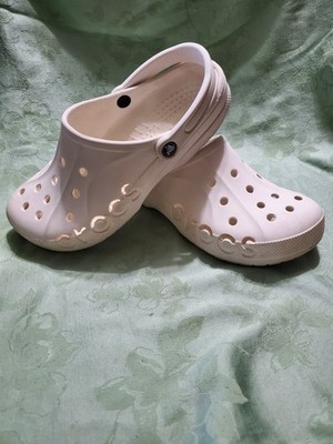 Crocs Classic Clog Shoes Men's Size 10 White Slip On Comfort Sandals W12, NICE