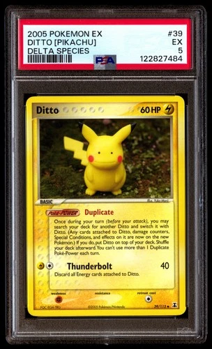PSA 5 Ditto [Pikachu] 39 Pokemon EX Delta Species 2005