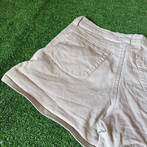 Faded Glory High Rise Cuff Hem Light Green Stretch Jeans Mom Shorts Size 12 - Picture 11 of 11