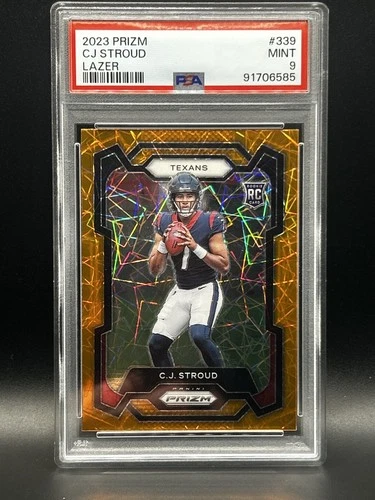 2023 Prizm C.J. Stroud RC Lazer Rookie #339 Texans PSA 9