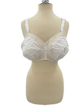 Vtg Exquisite Form Ful-ly Fully White Cotton Blend Bullet Bra 44B Style 532