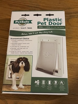 Petsafe Pet Door Small Pets to 15 Lbs. 5-1/8 In. X 8 1/4 In. Plastic Pet Door