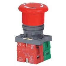 Dayton 30G254 Emergency Stop Push Button, 22 Mm, 1No/1Nc, Red