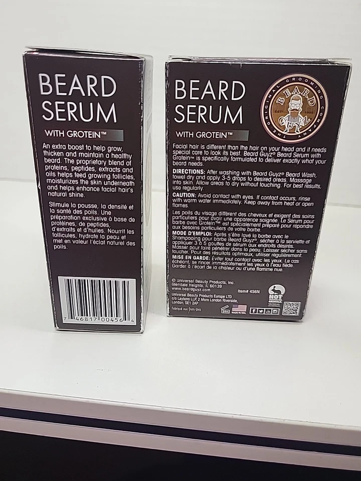 Лот из 2 бороды Guyz борода сыворотка с гротином - 1 жидкая унция новый! - Изображение 3 из 3