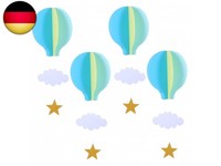 Toyandona 4Pcs Papier Girlande 3D HeißLuftballon Form HäNgenden HeißLuftballon F