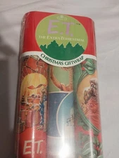 3 Roll Pkg 1982 ET Extra Terrestrial Christmas Wrapping Paper Giftwrap 50 SQ Ft