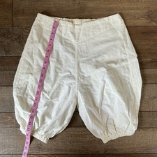 Antique Victorian Bloomers Pantaloons Kids Size 10-12 Cotton Elastic Cuff 3F4
