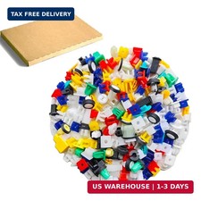 200 Pcs Mixed Auto Car Nylon License Plate Screw Inserts Standard, Multicolor