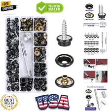 150 PCS Canvas Snap Kit Tool, Metal Screws Snaps Marine Grade 3/8" Socket Sta...