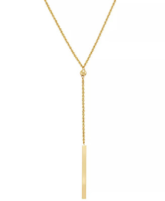 Seil Stab Lariat Halskette in 14k Gold - Gelbgold Saks Fifth Avenue NEU