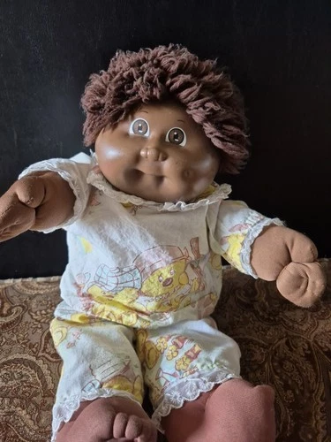 Cabbage Patch Kids Doll Black African 1978 1982 Vintage Yarn Hair